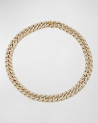 Sydney Evan - 14k Gold Micropave Diamond-link Necklace, 16"l - Lyst