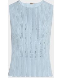 Adam Lippes - Pointelle Compact Jacquard Tank Top - Lyst