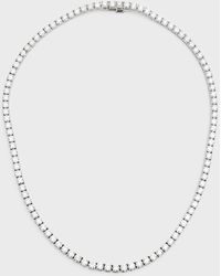 Neiman Marcus - 18k White Gold Round Diamond Tennis Necklace, 25.75tcw - Lyst