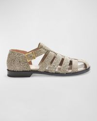 Loewe - Campo Brushed Suede Fisherman Sandals - Lyst