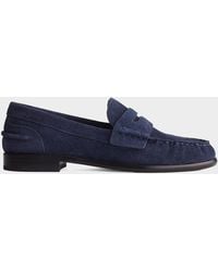 Rag & Bone - Carter Suede Penny Loafers - Lyst