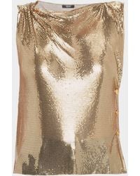 Versace - Safety Pin Metal Mesh Top - Lyst