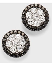Frederic Sage - Round Firenze Ii Black And White Diamond Earrings - Lyst