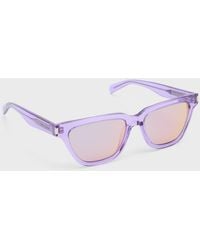 Saint Laurent Sl 462 Sulpice Cat-eye Sunglasses in Brown