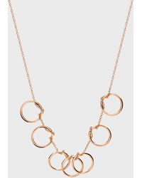 Ginette NY - 18k Rose Gold Tiny 7-circle Necklace - Lyst