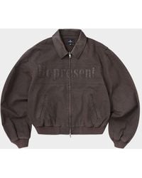 Represent - Apos;S Roscoe Canvas Bomber Jacket With Faux Leather Trim - Lyst