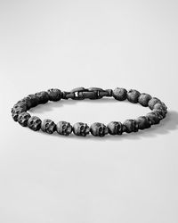 David Yurman - Memento Mori Skull Bead Bracelet In Silver, 9mm - Lyst