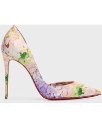 Christian Louboutin - Iriza Blooming Half-D'Orsay Sole Pumps - Lyst