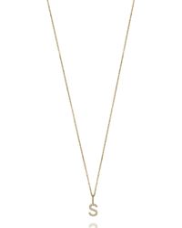 Sarah Chloe - Mini Amelia 14K Diamond Initial Pendant Necklace - Lyst