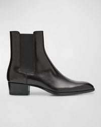 Saint Laurent - Wyatt 40 Leather Chelsea Boots - Lyst