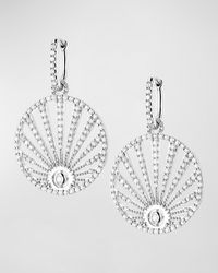 Sheryl Lowe - Sunrise Diamond Pave Huggie Hoop Earrings - Lyst