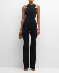 La Petite Robe Di Chiara Boni - Sleeveless Mirror-Embellished Jumpsuit - Lyst