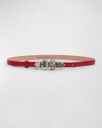Alexander McQueen - The Knuckle Leather Skinny Belt - Lyst