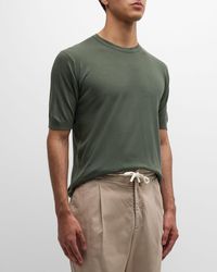 John Smedley - Sea Island Cotton Pique T-Shirt - Lyst