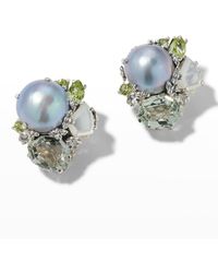 Stephen Dweck - Mabe Pearl And Stone Clip Earrings - Lyst