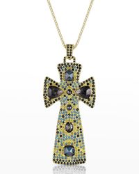 Dominique Cohen - 18k Yellow Gold Diamond Ombré Celtic Cross Necklace - Lyst