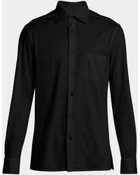 Kiton - Apos;S Cotton Jersey Pocket Button-Down Shirt - Lyst