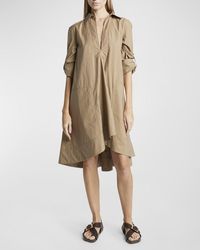 Loewe - X Paula Ibiza Wrap Tunic Dress With Rolled Cuff Sleeves - Lyst