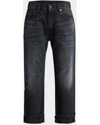 R13 - Wide-Leg Cropped Boyfriend Jeans - Lyst