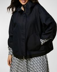 Marina Rinaldi - Plus Size Ecru Hooded Water-Resistant Jacket - Lyst