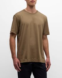 ZEGNA - Pure Cotton Crewneck T-Shirt - Lyst