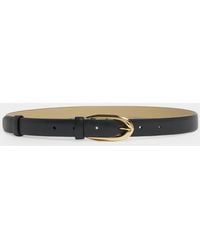 Givenchy - Round Buckle Leather Belt, 20Mm - Lyst