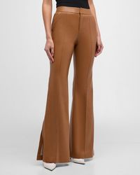 Alice + Olivia - Danette Vegan Leather Mid-Rise Flare Trousers - Lyst