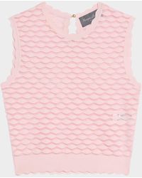 Monique Lhuillier - Scallop Knit Corp Tank Top - Lyst