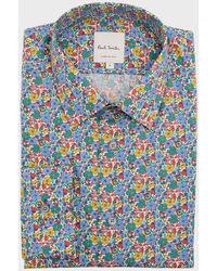 Paul Smith - Cotton Floral-Print Sport Shirt - Lyst