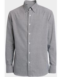 Brioni - Cotton Micro-Houndstooth Sport Shirt - Lyst