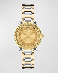 Versace - 35Mm Greca Twist Watch With Bracelet Strap, Two-Tone - Lyst