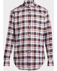 Kiton - Apos;S Check Cotton Button-Down Shirt - Lyst