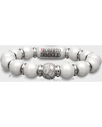 ’ROBERTO DEMEGLIO - Sfera Ceramic And 18K Diamond 1-Bead Stretch Bracelet - Lyst