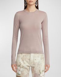 Ralph Lauren Collection - Crewneck Cashmere Jersey Long-Sleeve Sweater - Lyst