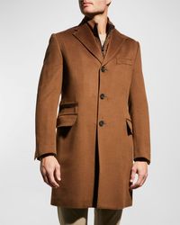 Corneliani - Wool Topcoat With Removable Bib - Lyst