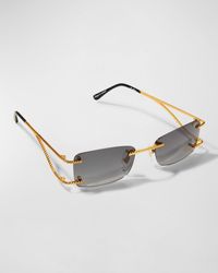 Vintage Frames Company - Vf Wall Street Rectangle Rimless Sunglasses - Lyst