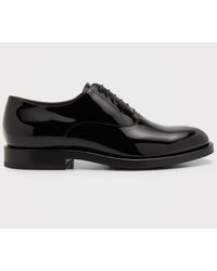Brunello Cucinelli - Patent Leather Tuxedo Oxford Shoes - Lyst