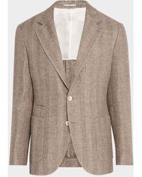 Brunello Cucinelli - Textured Chevron Sport Jacket - Lyst