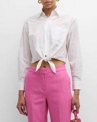 Frances Valentine - Ellie Cropped Button-Front Shirt - Lyst