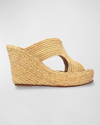 Carrie Forbes - Lina Cutout Slide Wedge Sandals - Lyst
