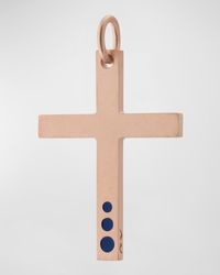 Marco Dal Maso - Rose Plated Cross Pendant With Enamel Dot Accents - Lyst