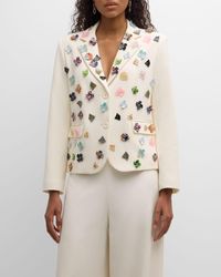 Libertine - Button Town Embellished Single-Breasted Short Jacket - Lyst