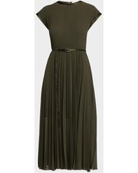 Jason Wu - Belted Pleated Chiffon Midi Dress - Lyst