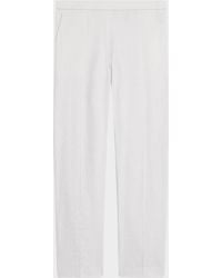 Theory - Treeca Good Linen Cropped Pull-On Ankle Pants - Lyst