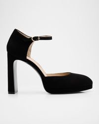 Stuart Weitzman - 100Mm Babette Suede Platform Pumps - Lyst