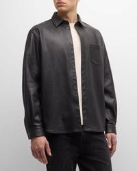 John Elliott - Leather Cloak Shirt - Lyst