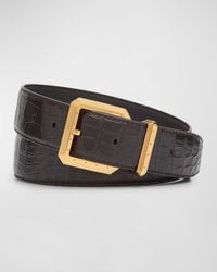 Stefano Ricci - Shiny Crocodile Leather Prong-Buckle Belt - Lyst