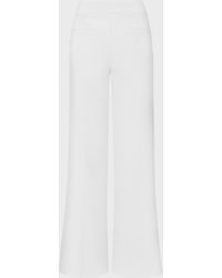 MILLY - Nash High-Rise Wide-Leg Cady Pants - Lyst