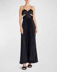 liv foster emma cut-out floral appliqu column maxi dress Liv Foster Emma Cutout Floral Applique Column Gown