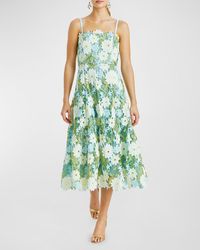 mestiza - Cataleya Sleeveless Floral Lace Midi Dress - Lyst